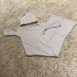 Etsy Oatmeal custom newborn waffle sleeper set